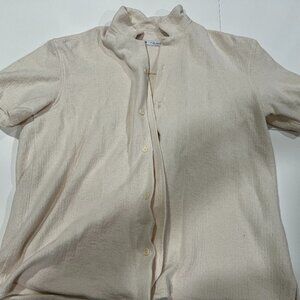 Khaki button up Tshirt Zara Men Size L